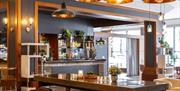 The bar and dining area