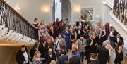 People celebrating and socializing