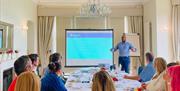 Presentation and meeting inside one of the rooms