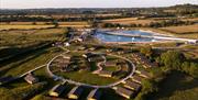 Drone shot of The Wave and camp at The Wave Bristol