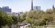 Castle Park and St Peter's Church