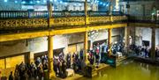 Crowd at event in Roman Baths