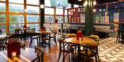 Sixes social cricket restaurant area
