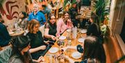 Customers enjoying food and drink at The Granary