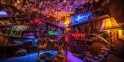 Brightly lit library