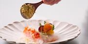 One of the dishes at The Olive Tree restaurant in Bath, Somerset