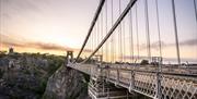 The historic iron chains of the Clifton Suspension Bridge