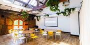 Waterside 4 conference room set up in cabaret.