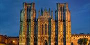 The West Front of Wells Cathedral in Somerset