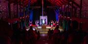 A circus performance at Wookey Hole Caves