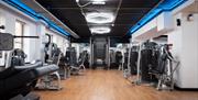 Interior of the YMCA Bath Gym.