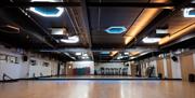 Interior of the YMCA Bath Gym.