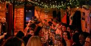 Christmas party guests - large table