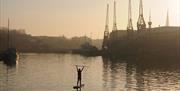 Paddleboarding in Bristol Harbour - M Shed