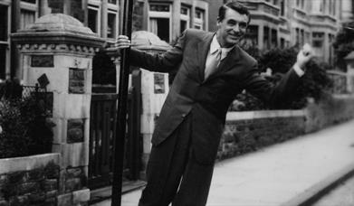 Cary Grant in Hughenden Road, the Bristol street where he was born. Credit Bristol Post