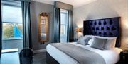 A classic bedroom with a view at The Francis Hotel Bath