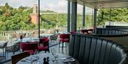 View of Clifton Suspension Bridge from restaurant