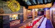 Event space festively decorated